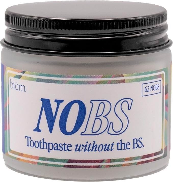 NOBS (No Bad Stuff) Toothpaste Tablets - Nano Hydroxyapatite, Fluoride & Plastic Free, Eco & Travel Friendly - Remineralize with NHA (1 Month) - Product Image