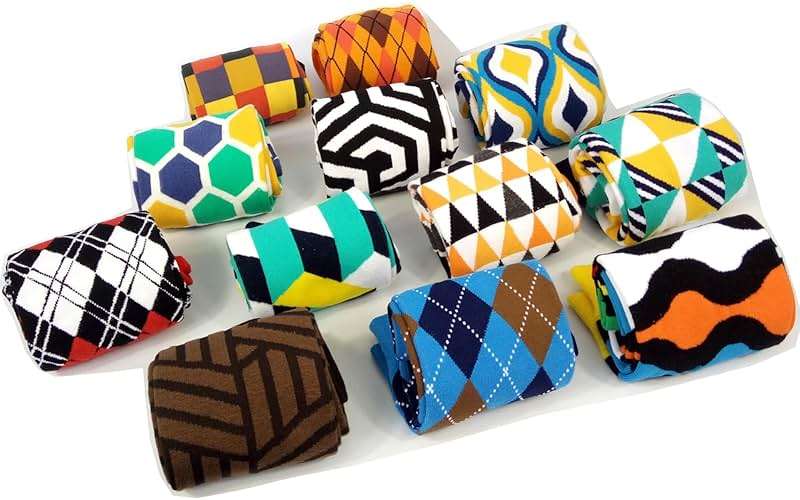 HSELL Mens Funny Pattern Dress Socks Crazy Design Cotton Socks Novelty Gifts for Men - Image 5