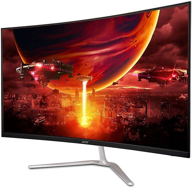 acer Nitro 31.5" FHD 1920 x 1080 1500R Curved PC Gaming Monitor | AMD FreeSync™ Premium | Up to 165Hz Refresh | 1ms VRB | VESA Mountable | 1 x Display Port 1.2 & 2 x HDMI 1.4 | EDA320Q PBIIPX - Image 9