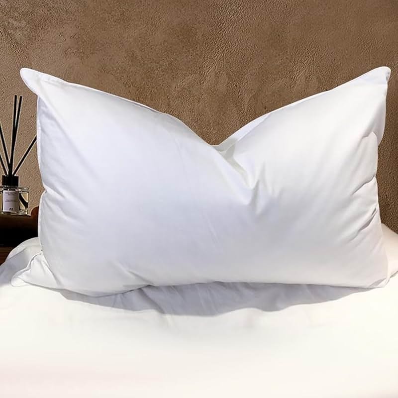 BHZ Goose Down Feather Pillows Queen Size - Hotel Collection Bed Pillows for Sleeping Soft Pillow for Side and Back Sleepers with 100% Cotton Fabric - Product Image