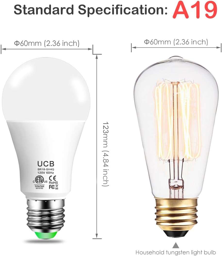 UCB Alexa Light Bulb 130W Equivalent, Smart Light Bulbs Warm White to Daylight Tunable, A19 E26 Bluetooth LED Bulbs Work with Alexa Only for Bedroom Kitchen Living Office No WiFi Required 4 Pack - Image 8