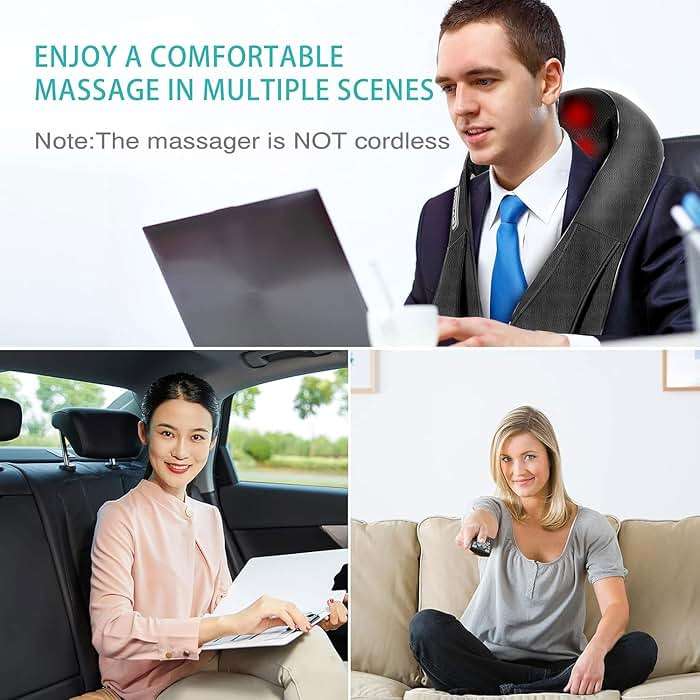 AERLANG Shiatsu Back and Neck Massager, Back Massager Deep Tissue Kneading Neck and Shoulder Massage with Heat, Electric Massage Pillow Fathers Day Gift Ideas from Daughter Son(NOT Cordless) - Image 7