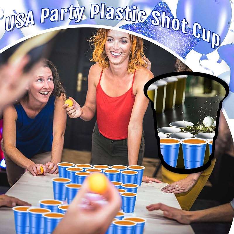 Roshtia 100 Pack 2 oz Plastic Shot Cups, Mini Disposable Shot Glasses 2 oz Wedding Party Cups for Bridal Shower Wedding Party, Beer Taste Serving, Snacks(Navy Blue) - Image 4