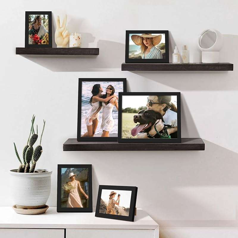 upsimples 10 Pack Picture Frames Collage Wall Decor for Mounting or Tabletop Display, Photo Gallery Frame Set for Family, Multi Sizes Including 8x10, 5x7, 4x6, Black - Image 5