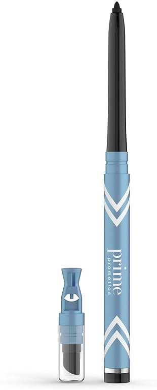 PRIME PROMETICS PrimeEyes Glide Eyeliner for Mature Women – Water-Resistant, Long-Stay and Mess-Proof – Gel Cream Texture, Discreet Sharpener and Effective Smudger (Black) - Product Image