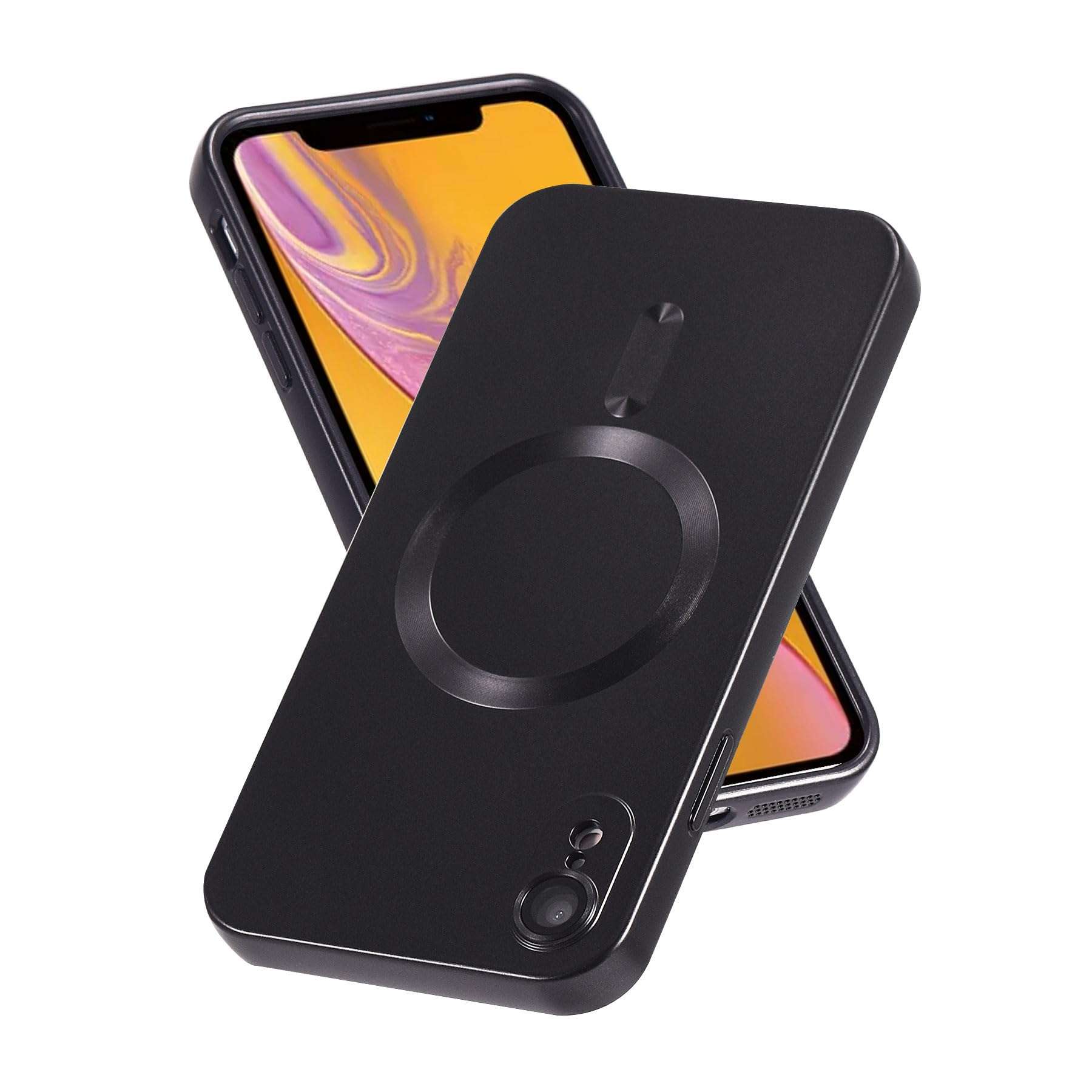 Yetagso Magnetic for iPhone XR Case,Soft Slim Fit Anti-Fingerprint Sleek Phone Case Cover with Camera Protection,Compatible with MagSafe,Black - Image 1