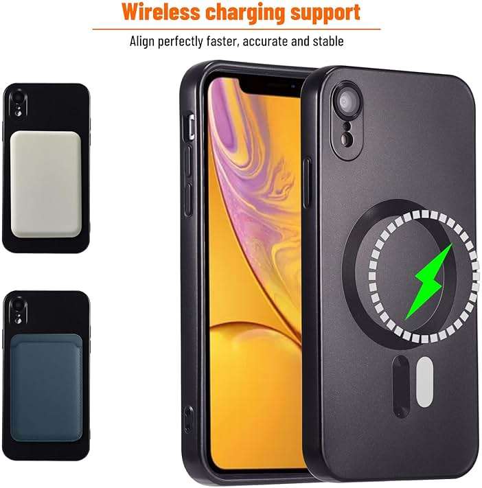 Yetagso Magnetic for iPhone XR Case,Soft Slim Fit Anti-Fingerprint Sleek Phone Case Cover with Camera Protection,Compatible with MagSafe,Black - Image 3