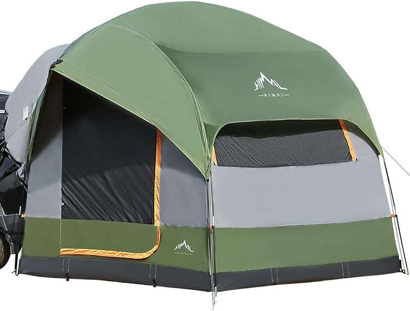 GoHimal SUV Tent for Camping, Waterproof PU3000mm Spacious Double Layer Design for 5-8 Person, Includes Rainfly and Storage Bag, 8FT L x 8FT W x 7.2FT H Green - Image 1