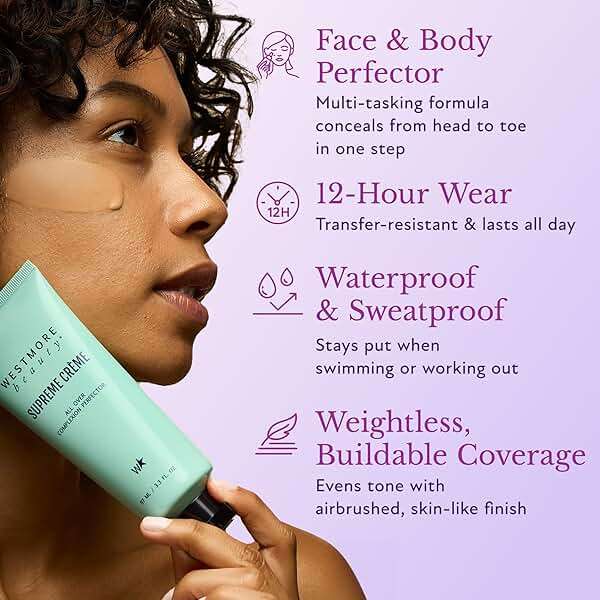 Westmore Beauty Supreme Creme All-Over Complexion Perfector – Long-Lasting CC Cream Foundation - Waterproof & Transfer-Resistant Skin Tint - 3.3 Oz (Light) - Image 2