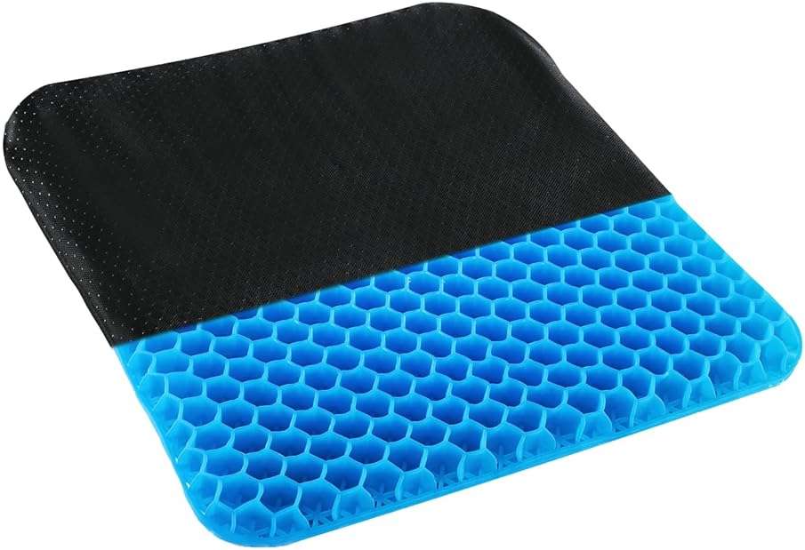 Yimiyaa Gel Seat Cushion, Double Thick Egg Gel Cushion for Pressure Pain Relief, Breathable Wheelchair Cushion Chair Pads for Car Seat Office Chair Blue - Image 3
