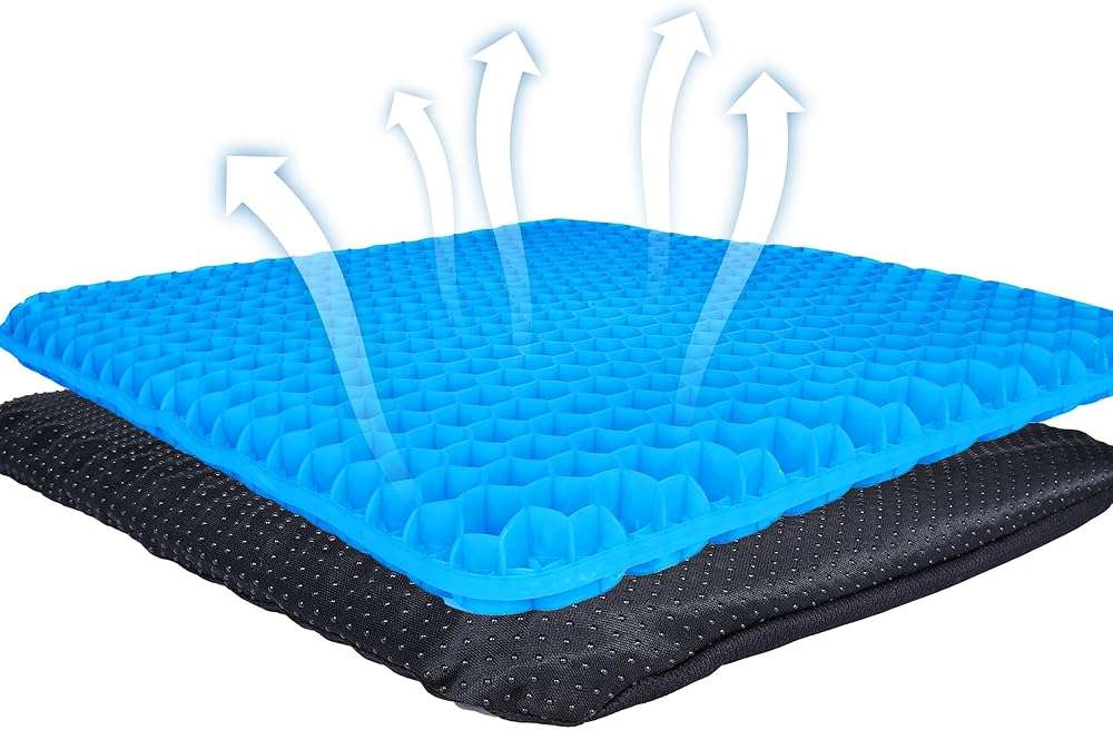 Yimiyaa Gel Seat Cushion, Double Thick Egg Gel Cushion for Pressure Pain Relief, Breathable Wheelchair Cushion Chair Pads for Car Seat Office Chair Blue - Image 9