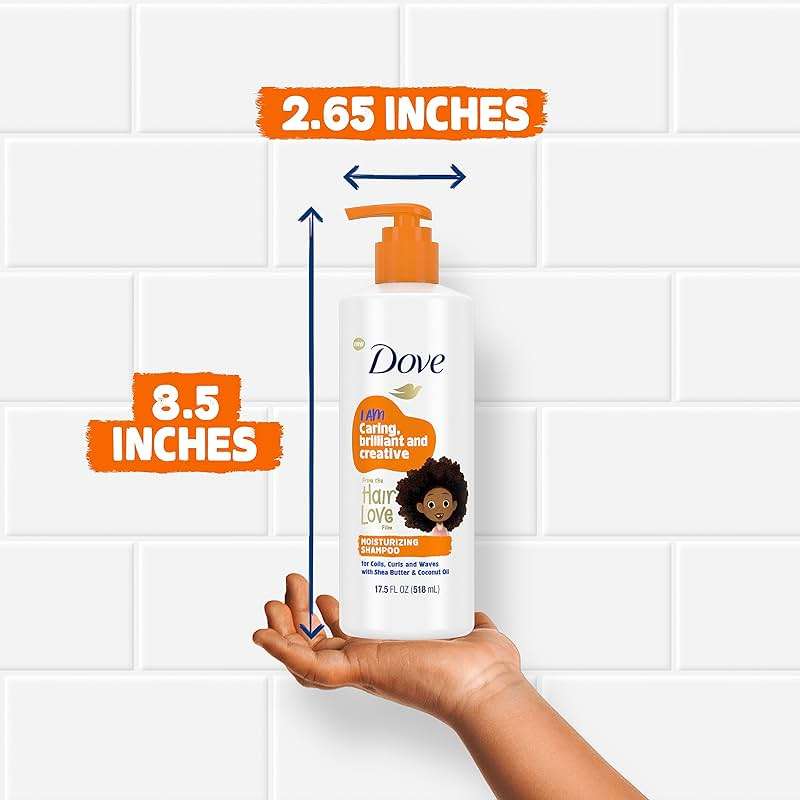 Dove Kids Shampoo & Conditioner Set with Shea Butter & Coconut Oil + 2-in-1 Detangler Spray, “Hair Love” Wavy, Coily, Curly Hair Products for Kids - Image 5