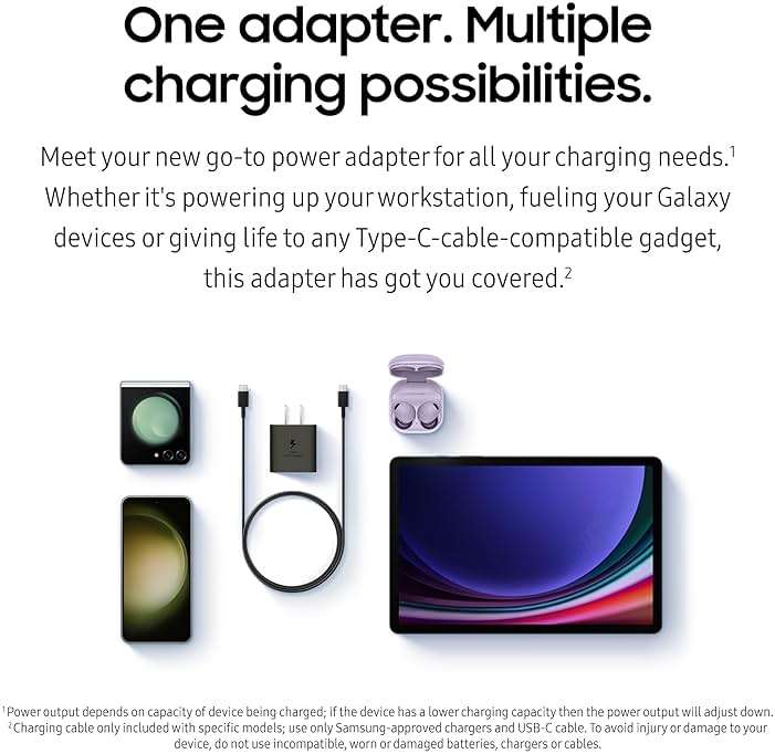 Samsung 25W Wall Charger Power Adapter with Cable, Super Fast Charging, Compact Design, Energy Efficient, Compatible with Galaxy and USB Type C Devices, Black - Image 8