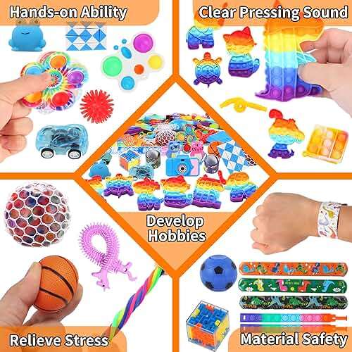 1000 Pcs Party Favors for Kids, Fidget Toys Bulk, Birthday Gift Toys, Fidgets Stocking Stuffers, Treasure Box Birthday Party, Goodie Bag Stuffers, Carnival Prizes, Pinata Filler Stuffers for Classroom - Image 5