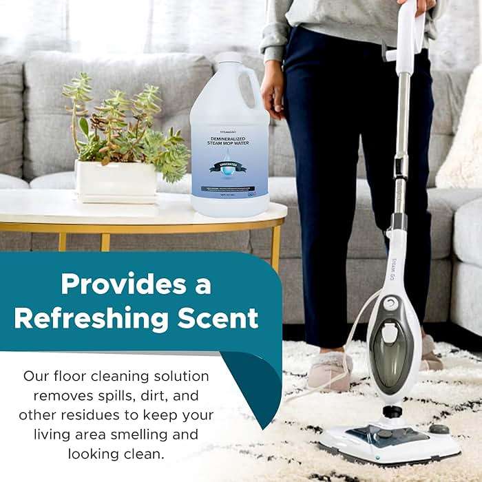 Steam & Go Unscented Demineralized Water for Steam Mop – 128 Fl Oz | Scented Floor Cleaner Solution, Ready-to-Use, Compatible with Any Steam Cleaner - Image 4