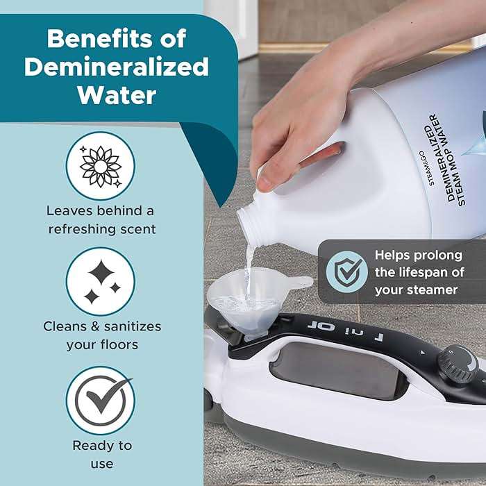 Steam & Go Unscented Demineralized Water for Steam Mop – 128 Fl Oz | Scented Floor Cleaner Solution, Ready-to-Use, Compatible with Any Steam Cleaner - Image 6