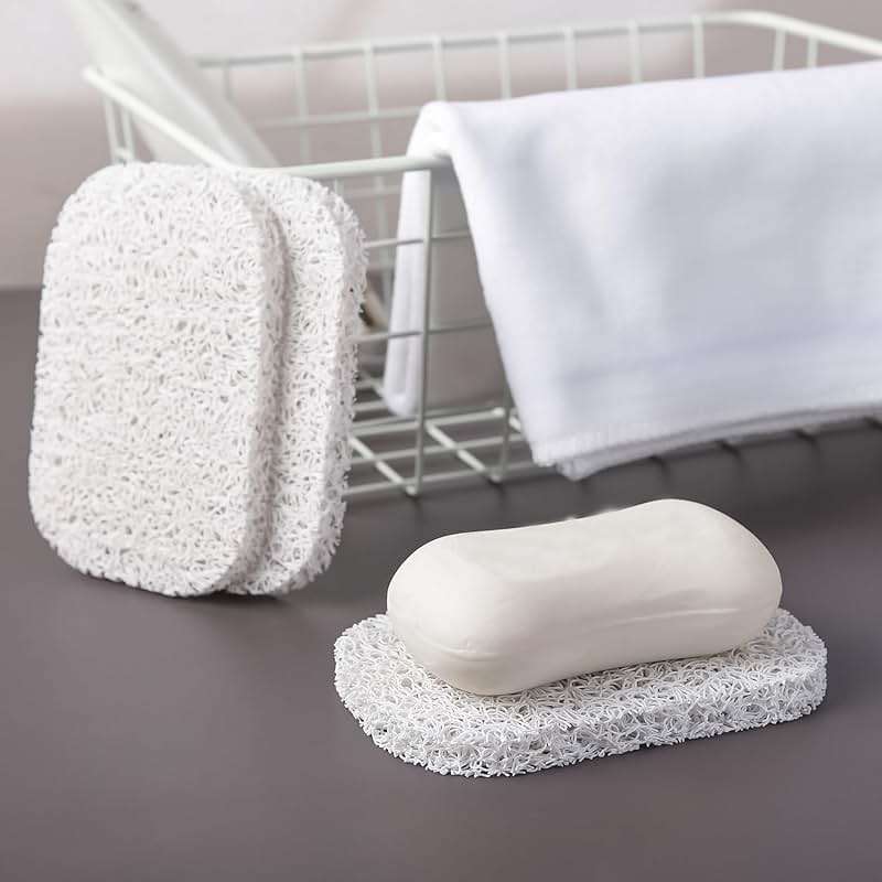 4PCS White Soap Holder PadBPA-Free Savers Pads for Soap Dish,Easy to Clean Soap Lifting Pads Suitable for Shower Kitchen Bathroom Bathroom Travel Hotel Cleaning Products - Image 5