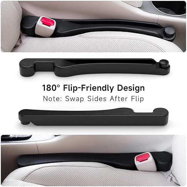 Givifive Car Seat Gap Filler Set of 2, Soft Foam Multifunctional Seat Side Gap Filler with Organizer & Hook Function, 3in1 Gap Stopper Universal Fit Car SUV Truck Fill The Gap Between Seat & Console - Image 5
