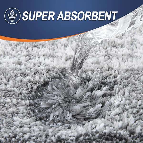 OLANLY Bathroom Rugs Mat 30x20, Extra Soft Absorbent Microfiber Bath Rugs, Rubber Backing, Quick Dry, Machine Washable Bath Mats for Bathroom Floor, Tub and Shower, Home Decor Accessories, Grey - Image 4