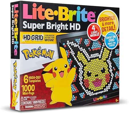 Lite Brite Super Bright HD, Pokemon Edition - Creative Retro Light-Up Screen – Educational Play for Children, Enhances Creativity, Gift for Boys and Girls Ages 6+ - Image 8