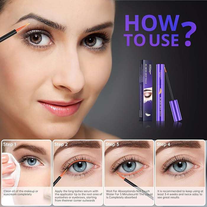 Lash Serum - 8ml Rapid Eyelash Growth Serum for Thickness, Stronger, Healthier Lashes & Brows - Vegan & Cruelty-Free - Image 7