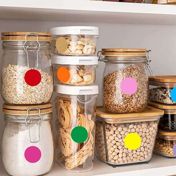 Yeachlaing 1 Inch Removable Color Code Dot Sticker Round Labels,Garage Sale Stickers Price Tags Label Blank Yard Sale Circle Dot Stickers Removable Writable Not Blurry (1080 Pack,9 Colors) - Image 6