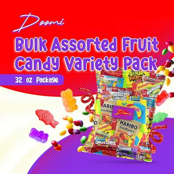 Bulk Assorted Fruit Candy - Starburst, Skittles, Fish, Air Heads, Jolly Rancher, Sour Punch, Gold-Bears Gummi Bears & Twizzlers, Candy's, Pops, Dots, (32 Oz Variety Pack) (Candies may vary) - Image 2