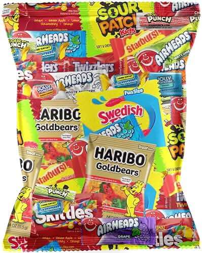 Bulk Assorted Fruit Candy - Starburst, Skittles, Fish, Air Heads, Jolly Rancher, Sour Punch, Gold-Bears Gummi Bears & Twizzlers, Candy's, Pops, Dots, (32 Oz Variety Pack) (Candies may vary) - Image 8