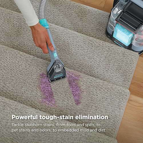 Shark StainStriker | Portable Carpet, Upholstery & Area Rug Cleaner | 4 Tools | Bonus Full-Size Solutions | Powerful Stain & Odor Remover | Deep Clean & OXY Solutions | Blue | PX202BRN - Image 2