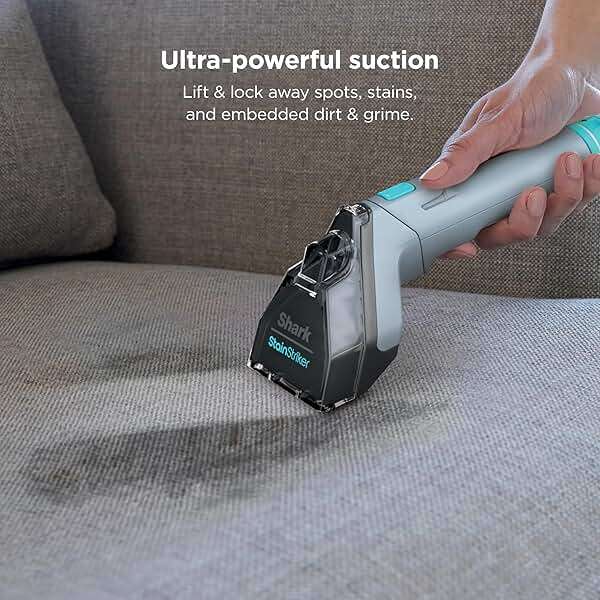 Shark StainStriker | Portable Carpet, Upholstery & Area Rug Cleaner | 4 Tools | Bonus Full-Size Solutions | Powerful Stain & Odor Remover | Deep Clean & OXY Solutions | Blue | PX202BRN - Image 5