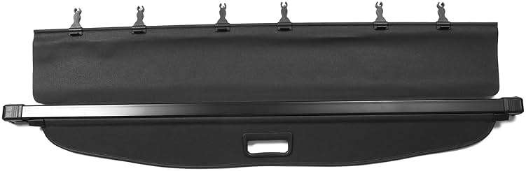 IKON MOTORSPORTS, Cargo Cover Compatible with 2014-2018 Subaru Forester (Only Fit Automatic Rear Gate), PVC & Aluminum Rod Black Security Rear Trunk Cover Security Retractable Shield, 2015 2016 2017 - Image 1
