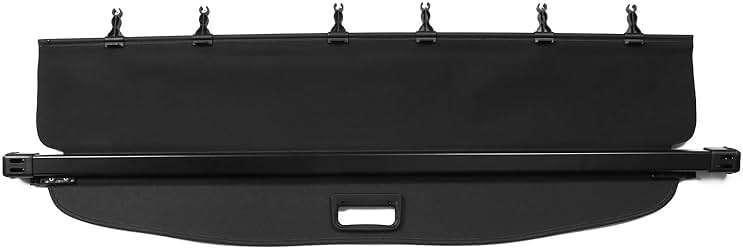 IKON MOTORSPORTS, Cargo Cover Compatible with 2014-2018 Subaru Forester (Only Fit Automatic Rear Gate), PVC & Aluminum Rod Black Security Rear Trunk Cover Security Retractable Shield, 2015 2016 2017 - Image 4