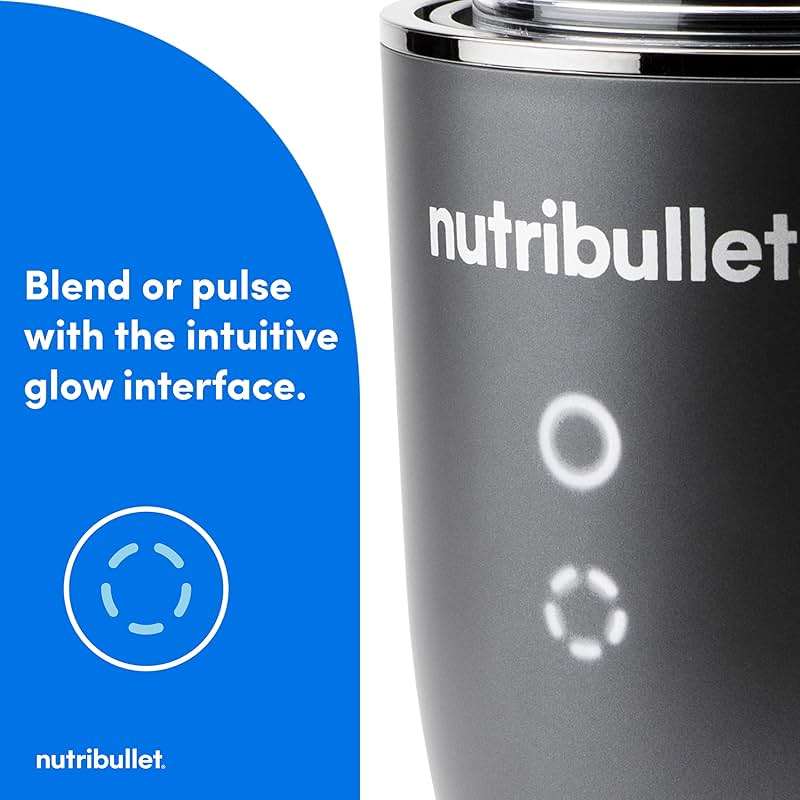 nutribullet® Ultra Personal Blender, 1200W, for Smoothies Shakes & Protein - Quietest Single-Serve Blender with Titanium Coated Blades, 3 BPA-Free Cups (32oz + 24oz), To-Go Lids, Dishwasher Safe, Gray - Image 5