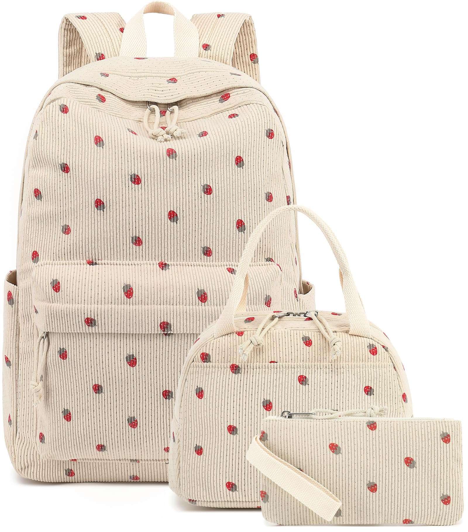 Bluboon School Backpack Set Girls Womens Laptop Bookbag Casual Daypack Fits 15 inch Laptop with Lunch Tote Bag and Pencil Bag - Image 1