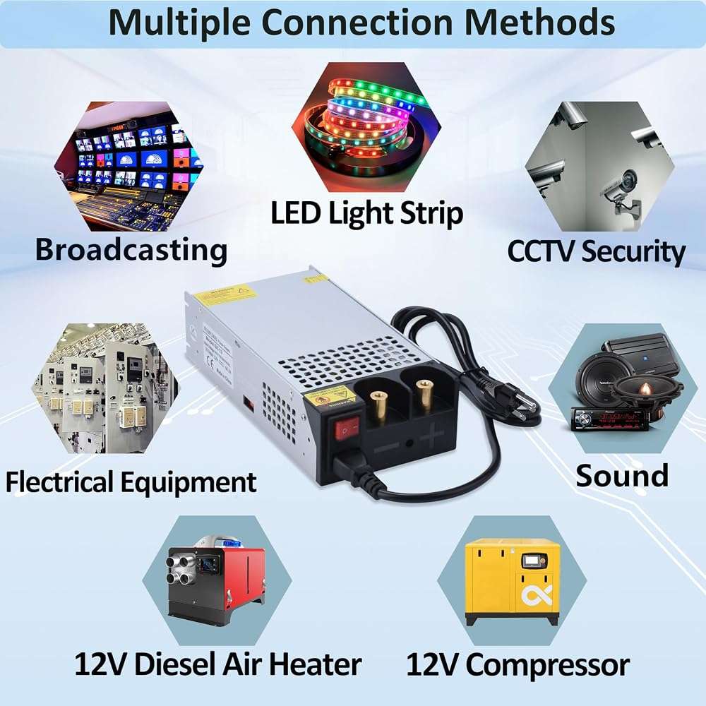 NUOFUWEI DC 12V 1000W Power Supply 110V AC to DC 12V Converter 83.4A 1000W Switch Power Supply for LED Driver Strip Light Lamp Amplifier - Image 2