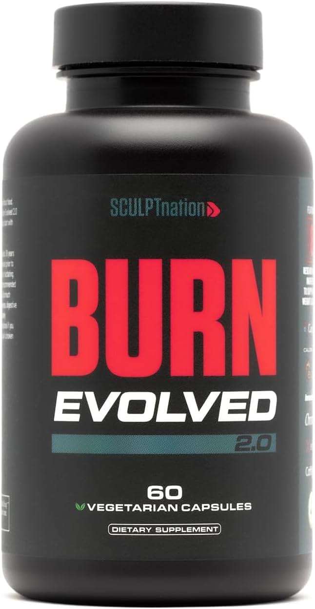 Sculpt Nation by V Shred Burn Thermogenic Fat Burner for Men & Women - Daytime Fat Burner Metabolism Booster - Premium Capsimax Cayenne Pepper, Chromax, Patented Ingredients - 60 Natural Veggie Pills - Image 1