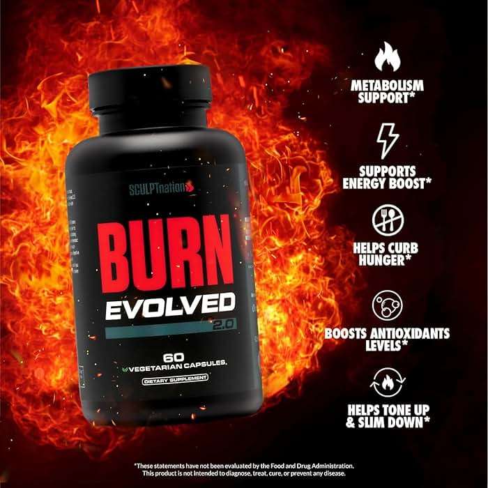 Sculpt Nation by V Shred Burn Thermogenic Fat Burner for Men & Women - Daytime Fat Burner Metabolism Booster - Premium Capsimax Cayenne Pepper, Chromax, Patented Ingredients - 60 Natural Veggie Pills - Image 2