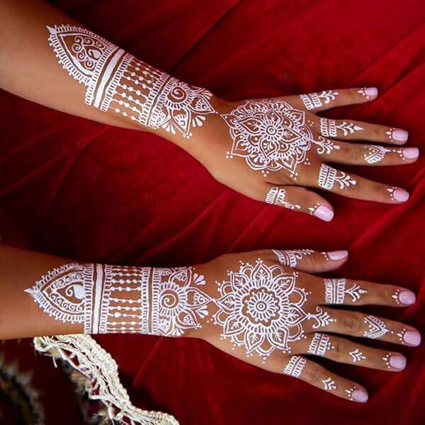 Henna Tattoo Stencil Kit,12 Sheets Stickers for Henna Tattoo Hand Forearm Glitter Airbrush DIY Tattooing Template, Large Indian Temporary Tattoo Stickers - Image 5