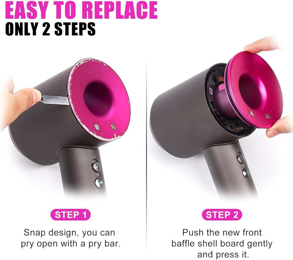 Hair Dryer Cover Compatible with Dyson Supersonic HD01 HD02 HD03 HD07 HD08 Hair Dryer Attachment, Hair Dryer Front Baffle Replacement Parts with Sealing Ring (Purple) - Image 5