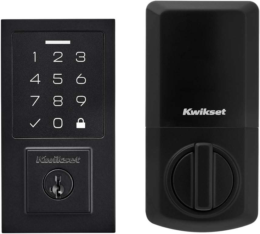Kwikset SmartCode 270 Keyless Entry Electronic Touchpad Deadbolt Door Lock with Auto-Lock, Custom User Codes, Advanced Security in Matte Black Contemporary - Image 1