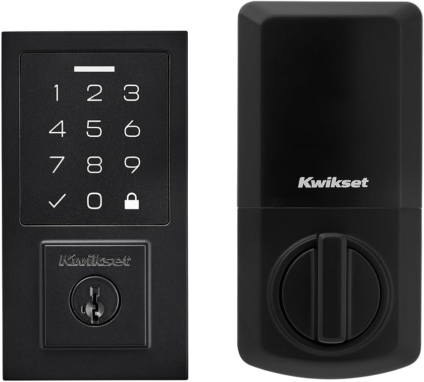 Kwikset SmartCode 270 Keyless Entry Electronic Touchpad Deadbolt Door Lock with Auto-Lock, Custom User Codes, Advanced Security in Matte Black Contemporary - Product Image