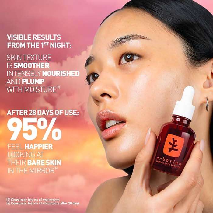 Erborian Multi‑Perfecting Night Serum, Oil & Milky Formulas, Smooths, Even Texture, Hydrates, Firms For Glowy, Mirror Skin Renewal, Korean Skincare - Image 5