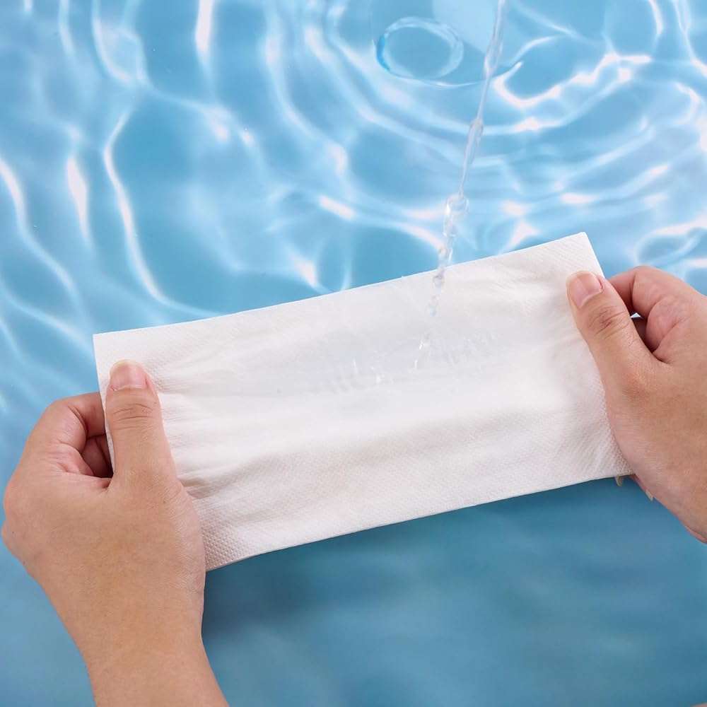 JOLLY CHEF 200 Pack Disposable Paper Napkins, Soft Bathroom Napkins for Guests, 2-Ply White Paper Hand Towels for Halloween, Wedding, Thanksgiving - Image 5