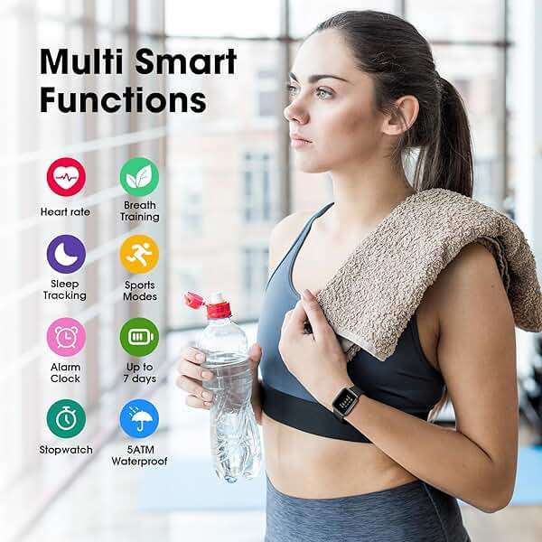 LIVIKEY Fitness Tracker Watch with Heart Rate Monitor, Activity Tracker with Pedometer, Sleep Monitor, Calories & Step Counter, IP68 Waterproof Smart Watches for Women Men Fitness Watch for Sports - Image 3