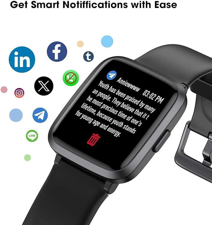 LIVIKEY Fitness Tracker Watch with Heart Rate Monitor, Activity Tracker with Pedometer, Sleep Monitor, Calories & Step Counter, IP68 Waterproof Smart Watches for Women Men Fitness Watch for Sports - Image 5