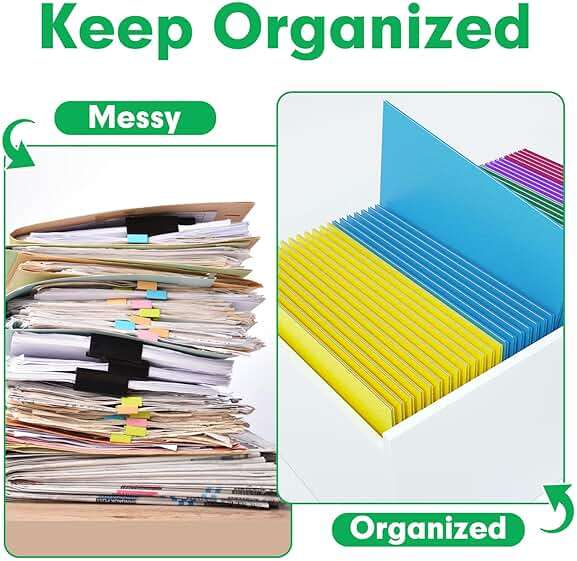 Two Pocket Folders, PANDRI 100 Pack 2 Pocket Folders, Letter Size Paper File Folder for School Office Home Business, Assorted 5 Colors - Image 5