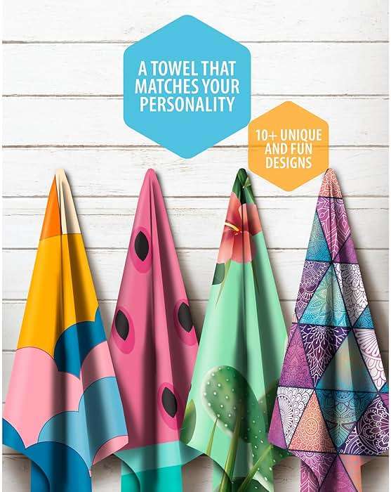 VENTURE 4TH Microfiber Beach Towel: Quick-Dry, Compact, Sand-Free, Absorbent, Sandproof and Lightweight - Perfect for Camping, Beach, and Roadtrips (Sky's The Limit Design | 35x78 inches) - Image 7