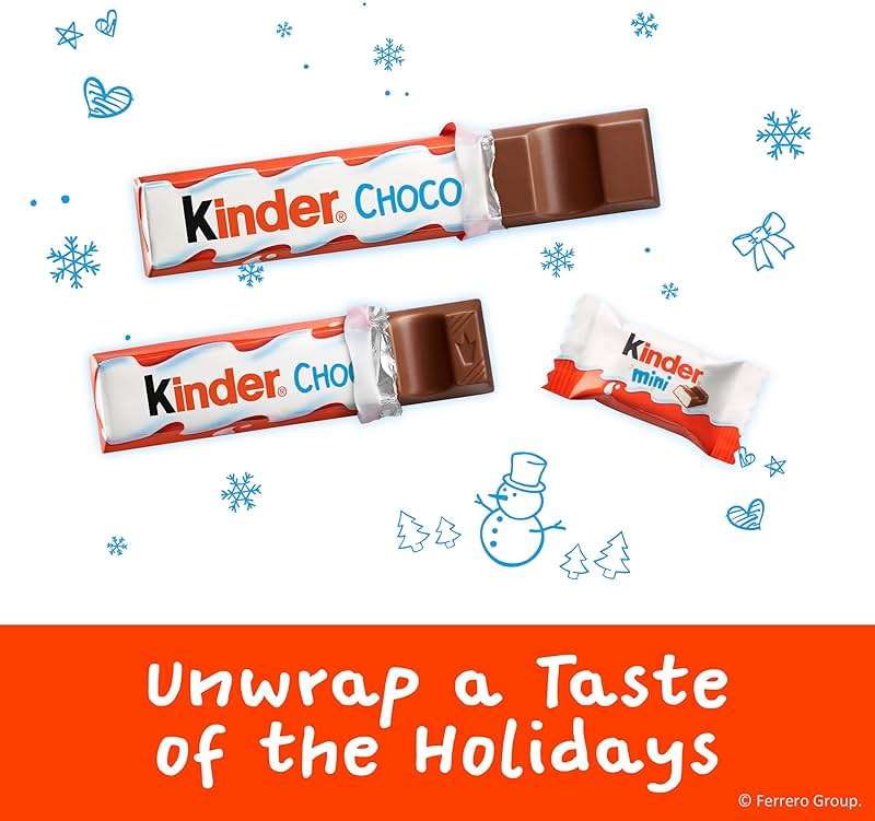 Kinder Chocolate Mini, 29.2 oz Bulk Pack, Up to 138 Minis, Milk Chocolate Bar with Creamy Milky Filling, Individually Wrapped Candy - Image 4