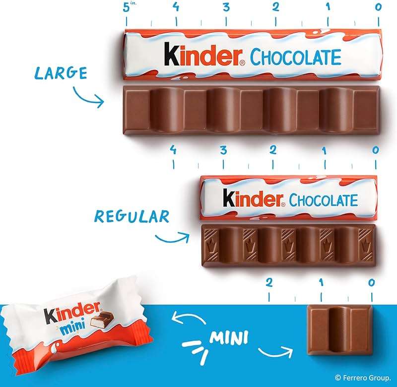 Kinder Chocolate Mini, 29.2 oz Bulk Pack, Up to 138 Minis, Milk Chocolate Bar with Creamy Milky Filling, Individually Wrapped Candy - Image 10