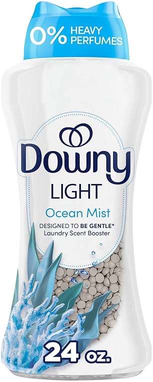 Downy Light Laundry Scent Booster Beads, Ocean Mist Scent, 24 OZ, In-Wash Fabric Beads Designed To Be Gentle With A Light Boost Of Scent, No Heavy Perfumes - Image 1